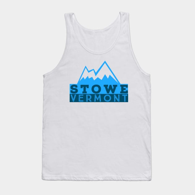 Stowe Vermont Blue Mountain Shadow Travel Tank Top by cricky